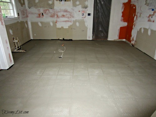 Floor prepped and ready for tile