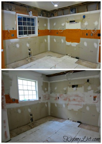 Bulkhead removed and drywall patched