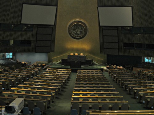 The General Assembly - every one of the 193 countries in the United Nations has a seat in this room.