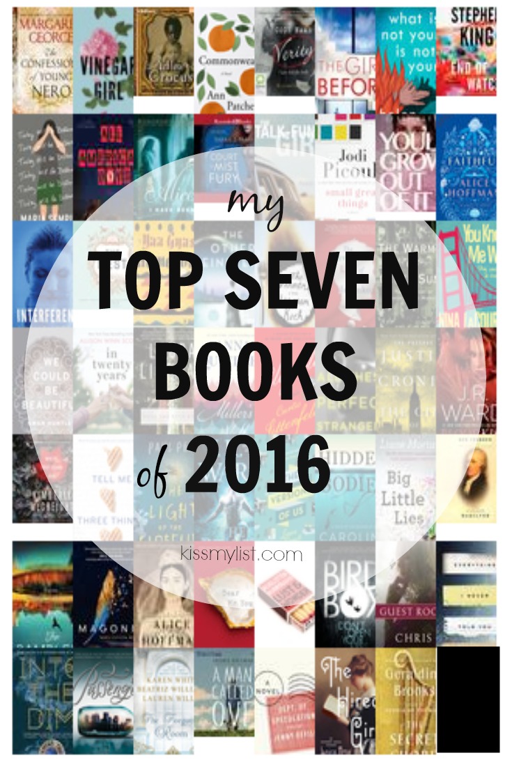 My top seven books of 2016 - Kiss my List