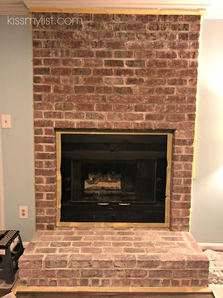 How to whitewash your brick fireplace (without calling a professional ...