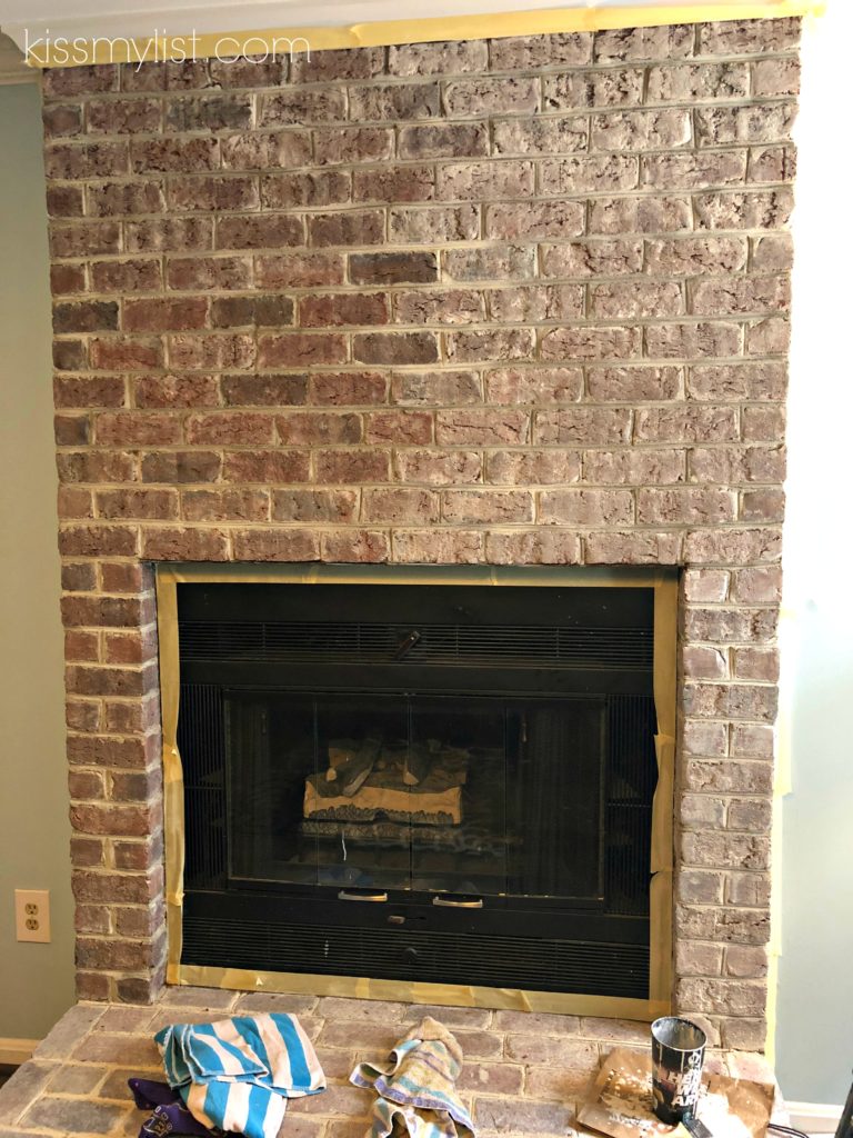 How to whitewash your brick fireplace (without calling a professional ...